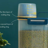 elvesmall Sealed Rice Barrel Kitchen Organizer Food Container For Grain Flour Rice Storage Box Transparent Organiser For Kitchen Convenien