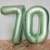 elvesmall 40inch Olive Green 0-9 Number Digital Helium Balloons Kids Adult 18 30 60th Birthday Party Decor Wedding Hawaiian Party Supplies