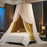 elvesmall Hanging Dome Mosquito Net Bed Canopy Romantic Shading Double Layer Bed Valance Anti-mosquito Home Textiles Bedcover Curtain