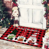 elvesmall Christmas Decoration Floor Mat Entrance Door Bedroom Bath Toilet Anti Slip Mat Carpet 2024 Merry Christmas Navidad New Year Gift