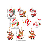 elvesmall 9pcs Wooden Santa Claus Pendant Merry Christmas Decorations for Home Navidad Elk snowman Ornaments Xmas Tree Decor Noel New year