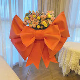 elvesmall  Christmas Big Bow DIY Giant Bow Wall Hanging Pendant Ornament Christmas Home Decor New Year Party Prop Indoor Outdoor Decoration