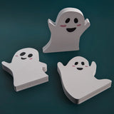 elvesmall 3pcs /set Wooden Ghost Tiered Tray Halloween Decor Wooden Table Sign For Halloween Party Home Decor