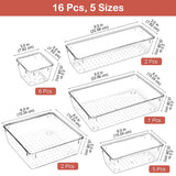 elvesmall Desk Drawer Organizers Transparent Storage Box Bins Kitchen Gadget Jewelry  Organizer Bathroom Storage Makeup Organizer
