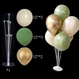 elvesmall  1set Creamy Number Balloon Tower Avocado Green Balloons Set For Adult 30 40 50 Birthday Party Decoration Kids Birthday Supplies