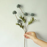 elvesmall  Artificial Flower 5 Head Dandelion False Flower 51cm Small Thorn Ball Hydrangea Simulation Plant For Home Wedding Decorations