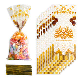 elvesmall  50pcs Ramadan Kareem Gift Bags Eid Mubarak Plastic Candy Cookie Bag   Islamic Muslim Party Decor Eid Al-fitr Ramadan gifts