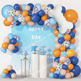 elvesmall 128/80pcs Dog Paw Print Balloon Garland Pink Blue Dog Bone Foil Balloons Boys Girls Birthday Party Decorationn Baby Shower