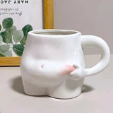 elvesmall  -  320ml Ceramic Cup Cute Belly Cup Funny Coffee Cup Art Milk Cup Modern Living Room Home Decoration Accessories Creative Mug Gift