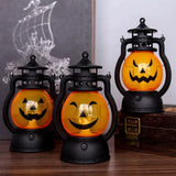 elvesmall Halloween Pumpkin Lights Decorative Kerosene Lanterns LED Handheld Lamp Pumpkin for Table Camping Garden Yard Decorations