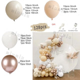 elvesmall Doubled Apricot Boho Wedding Decor Balloon Garland Arch Kit Kids Birthday Party White Metal Latex Baby Shower Ballons Decoration