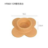 elvesmall Ceramic Candle Holder Pillar Candlesticks Holder for Centerpieces Wedding Decorations Flower Shape Minimal Candle Stick Holder