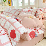 elvesmall Bedding Set Duvet Set Hot Sale Fragmented Flower French Style NEW Queen King Size Soft Comforter Sets 4pcs sheet Set