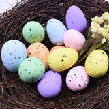 elvesmall 8-25cm Round Rattan Bird Nest Easter Decoration Bunny Eggs Artificial Vine Nest For Home Garden Decor Happy Easter Party Supply