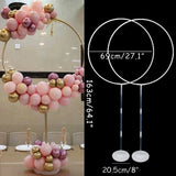 elvesmall 1/2set Round Balloon Stand Arch Balloons Wreath Ring For Wedding Decoration Baby Shower Birthday Party Christmas Ballon Garland