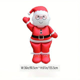 elvesmall 1pcs Santa Foil Balloons - 61" Self-Sealing Christmas New Year's Themed Parties Perfect for Holiday Decorations