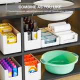 elvesmall Cabinet Storage Box Kitchen Sundries Organizer Box Cupboard Basket Storage Case Cabinet Desktop Snack Makeup Spice Bottle Holder