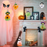 elvesmall 1pcs Halloween Hanging Ghost Decorations Pumpkin Ghost Straw Windsock Pendant for Outdoor Indoor Bar Party Background Decoration