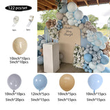 elvesmall Dusty Blue White Balloon Garland Kit Pastel Light Arch Wedding Birthday Party Baby Shower Baptism Christening Party Decorations