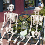 elvesmall  Halloween Movable Skeleton Fake Human Skull Bones Holidays Party Home Bar Decorations Haunted House Horror Props Ornament Toys