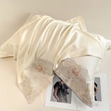 elvesmall  Luxury Bedding Set Royal 700TC Egyptian Cotton Flower Embroidery Duvet Cover Bed Sheets and Pillowcases Comforter Bedding Sets
