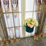 elvesmall Europe Luxury Light Embroidery Floral Sheer Curtain for Living Room Voile Drape Villa Window Treatment Custom