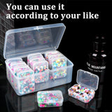 elvesmall 12 Pack Plastic Clear Storage Box Organizer Small Storage Case Containers Toy Ring Jewelry Organizer Makeup Case Craft Container