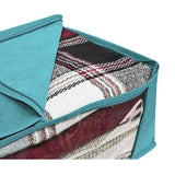 elvesmall Large Capacity Clothing Storage Box Folding Non Woven Fabric Quilts Clothes Organizer Case With Zipper Organiseurs De Rangement