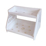 elvesmall Kawaii Double Layers Desktop Storage Shelves Stationery Organizers Rack Large-capacity File Storage Tray Office Desk Accessories