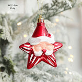 elvesmall 2pcs Christmas Tree Ornaments Snowman Crutch Elk Xmas Tree Pendant Christmas Decoration for Home New Year Gifts Kids Toys