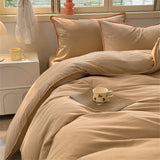 elvesmall Ins Nordic Stripe Duvet Cover Set Minimalist Quilt Cover and Sheet Pillowcase Washed Cotton Home Bedding Boys Adults Bedclothes