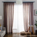 elvesmall Free Customization Sheer Tulle Curtains Shading Heat Insulation Pure Color Rod Pocket for Bedroom Living Room Voile Window