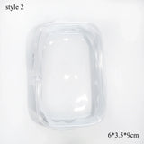 elvesmall Jewelry Organizer Transparent Storage Box Pouch Mystery Box Keychain Bag Storage Case Thicken Wallet Cute Doll Bag Organization