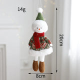 elvesmall Christmas Decoration Fabric Doll Small Figurine Pendant Plush Elk Santa Claus Snowman Christmas Tree Decorations