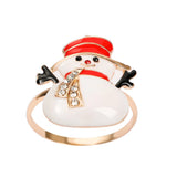 elvesmall  Christmas Napkin Rings Gold Zinc Alloy Bling Napkin Buckle for Christmas Wedding Table Party Decoration New Year Napkin Holder