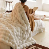 elvesmall  Tuscan Imitation Fur Blanket for Winter Luxury Warmth Super Comfortable Blankets for Beds High-end Warm Winter Blanket for Sofa