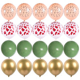 elvesmall 40pcs Green Balloons Set Chrome Metallic Confetti Ballon Jungle Safari Animal Birthday Party Decoration Wedding Balloon Garland