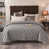 elvesmall  Thick velvet winter Bedspread on the bed plaid blanket bed cover Mattress topper quilt bed linen Bedspreads for double bed sheet