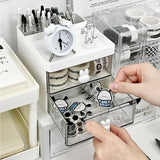 elvesmall Desktop Storage Box Organizer Drawer Type Transparent Acrylic Desk Stationery Hand Account Storage Rack Desk Simple Pen Holder