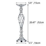 elvesmall  Gold/Silver Wedding Candle Holders Decor Table Centerpiece Pillar Flower Vase Rack Stand Road Lead Floral Bouquet Party Supplies