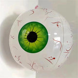 elvesmall 3Pcs 22inch Halloween Eyeball Decorations Balloons Scary Plastic Balloon Props Bloodshot Eyeballs Indoor Garden Halloween Decors