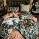 elvesmall Duvet Cover Set Vintage Hippie Floral Pattern Luxurious Pink Queen Size Soft Bohemian Bed Bedding Sets Shabby Chic Print