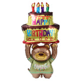 elvesmall  3D Birthday Cake Aluminum Film Balloon Three Layer Cake Standable Balloon Party Baby Shower Photo Props Scene Wedding Decoration