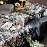 elvesmall Fashion Duvet Cover Set Luxury Bedding Sets Soft Comforter Quilt Cover Fitted Bed Sheet Pillowcase Queen King Size Bed Linen