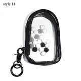 elvesmall Jewelry Organizer Transparent Storage Box Pouch Mystery Box Keychain Bag Storage Case Thicken Wallet Cute Doll Bag Organization