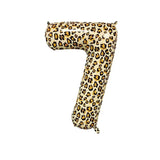 elvesmall  1Pcs 32 Inch Cheetah Leopard Print Digital Aluminum Film Balloon 1-9 digital Balloon Kids Jungle Safari Birthday Party Decoratio