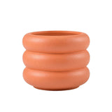 elvesmall Creative Round Flower Pot Succulent Pot Ceramics Planter Home Decor Desktop Ornaments Garden Decoration Bonsai Plant Pot