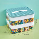 elvesmall Children Toy Storage Box Transparent Lego Toy Sorter Building Block Container Jigsaw Puzzle Lego Storage Case Kid Home Organizer