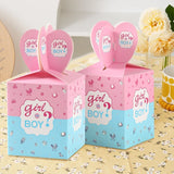 elvesmall 24PCS Gender Reveal Boy or Girl Candy Box Packaging Baby Shower Baptism Gift For Guest Kids Birthday Party Favors Decor Supplies