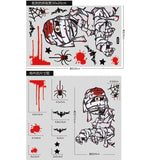 elvesmall 1Set Halloween Decora Stickers Bloody Handprint Window Door Wall Clings Poster Bloody Window Stickers Halloween Party Supplies